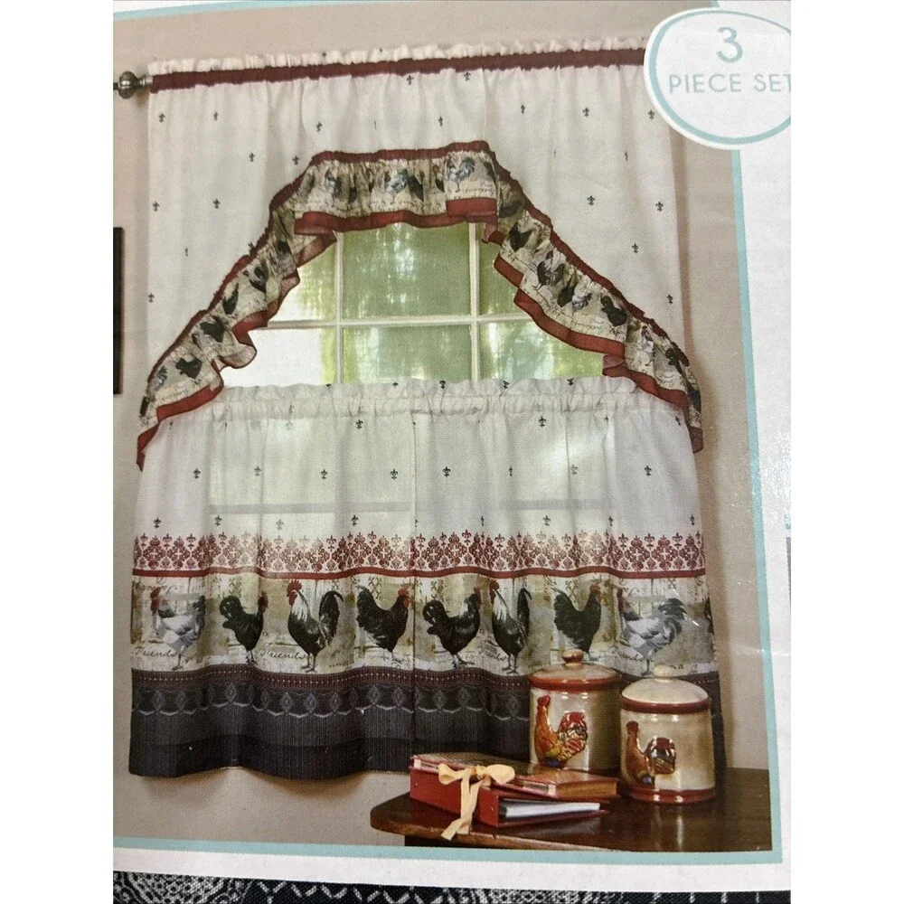 Rooster Tier & Swag Set Achim Curtains
